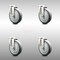 Service Caster 5 Inch 316SS Thermoplastic Rubber Wheel Swivel Bolt Hole Caster Set SCC SCC-SS316BH20S514-TPRB-4 - alternate 1